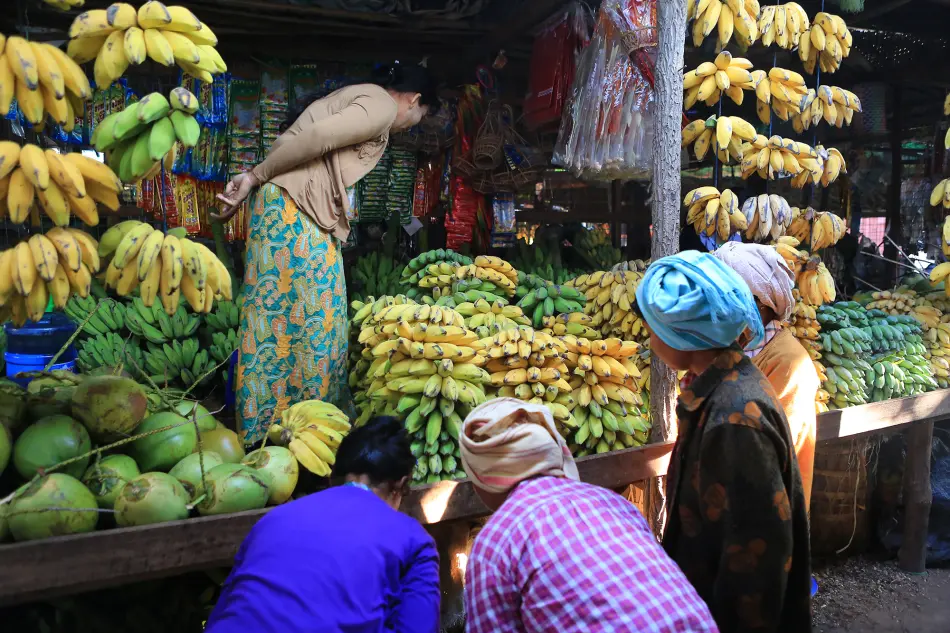 Marché en Birmanie