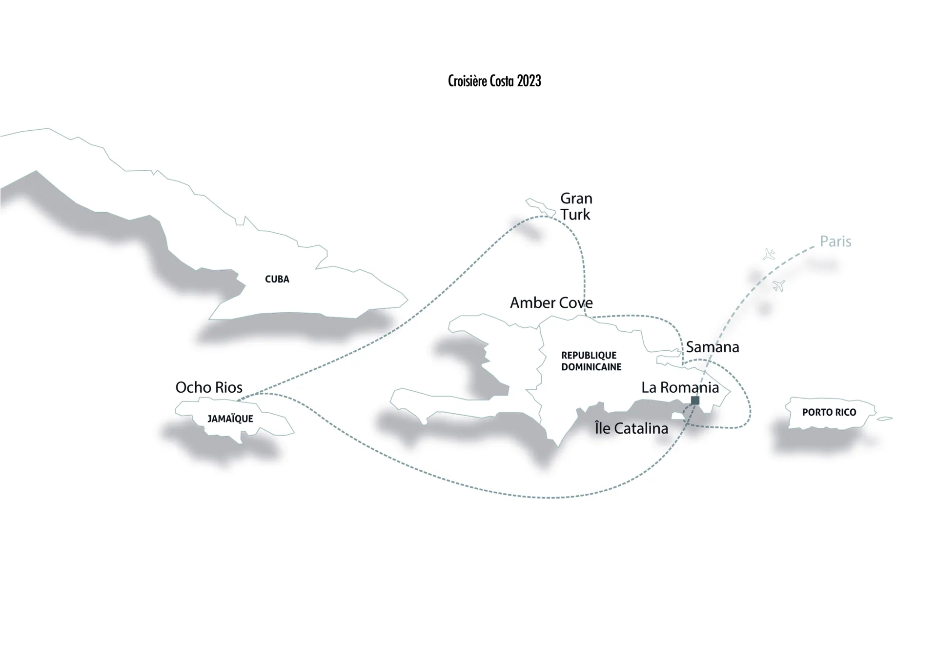 carte Caraïbes 9 jours