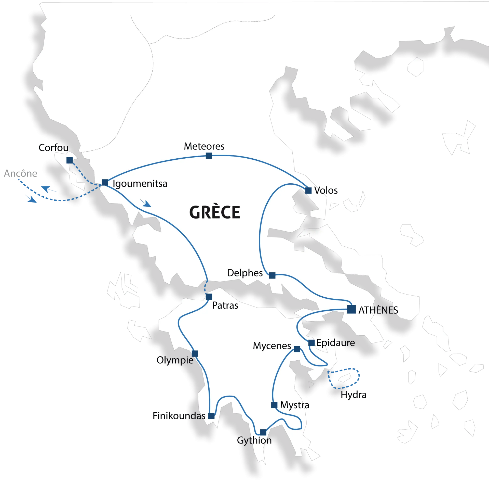 circuit Grèce en camping-car